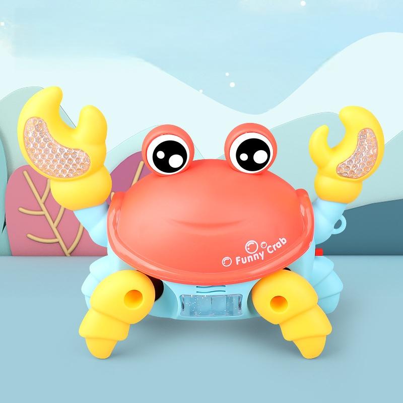 1 шт. Ходячие движущиеся игрушки для детей, игрушка-краб, ползающий краб, электрические маленькие крабы с звуком и светом, интерактивная музыка, подарки
