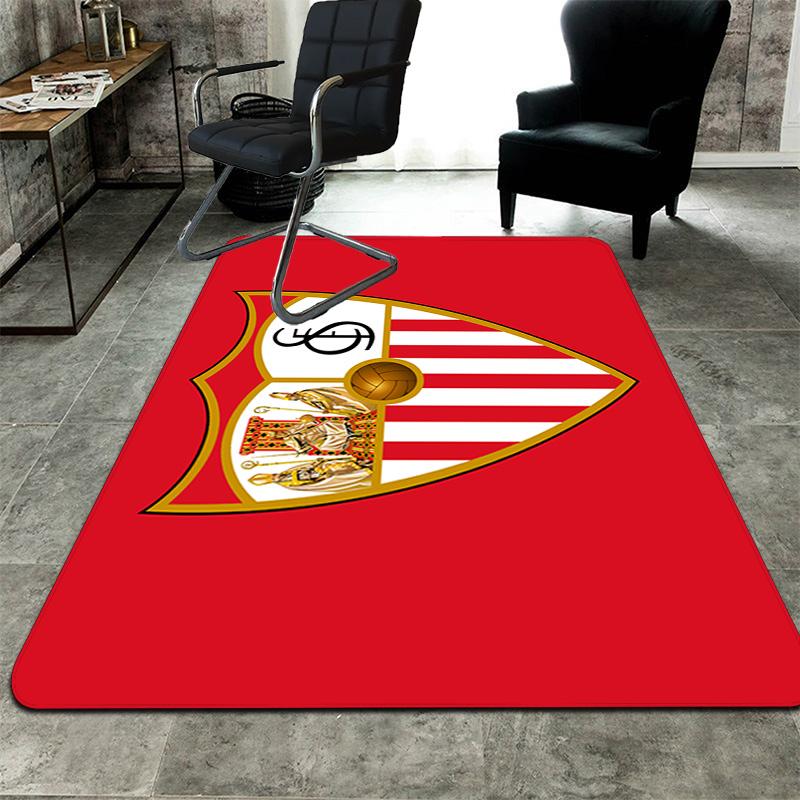 Sevilla FC Pattern Rug Floor Mat for Living Room or Bedroom Soft and Comfortable Carpet a Gift for Birthday and Holiday.