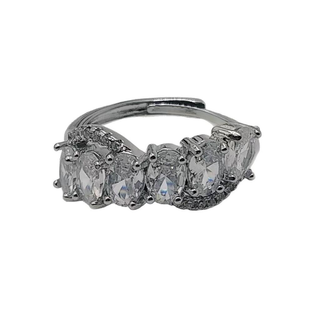 Imitation Natural Amethyst Ring, Women'S Multi-Grain Inlaid Ring, Open Ring, Simple And Exquisite Jewelry