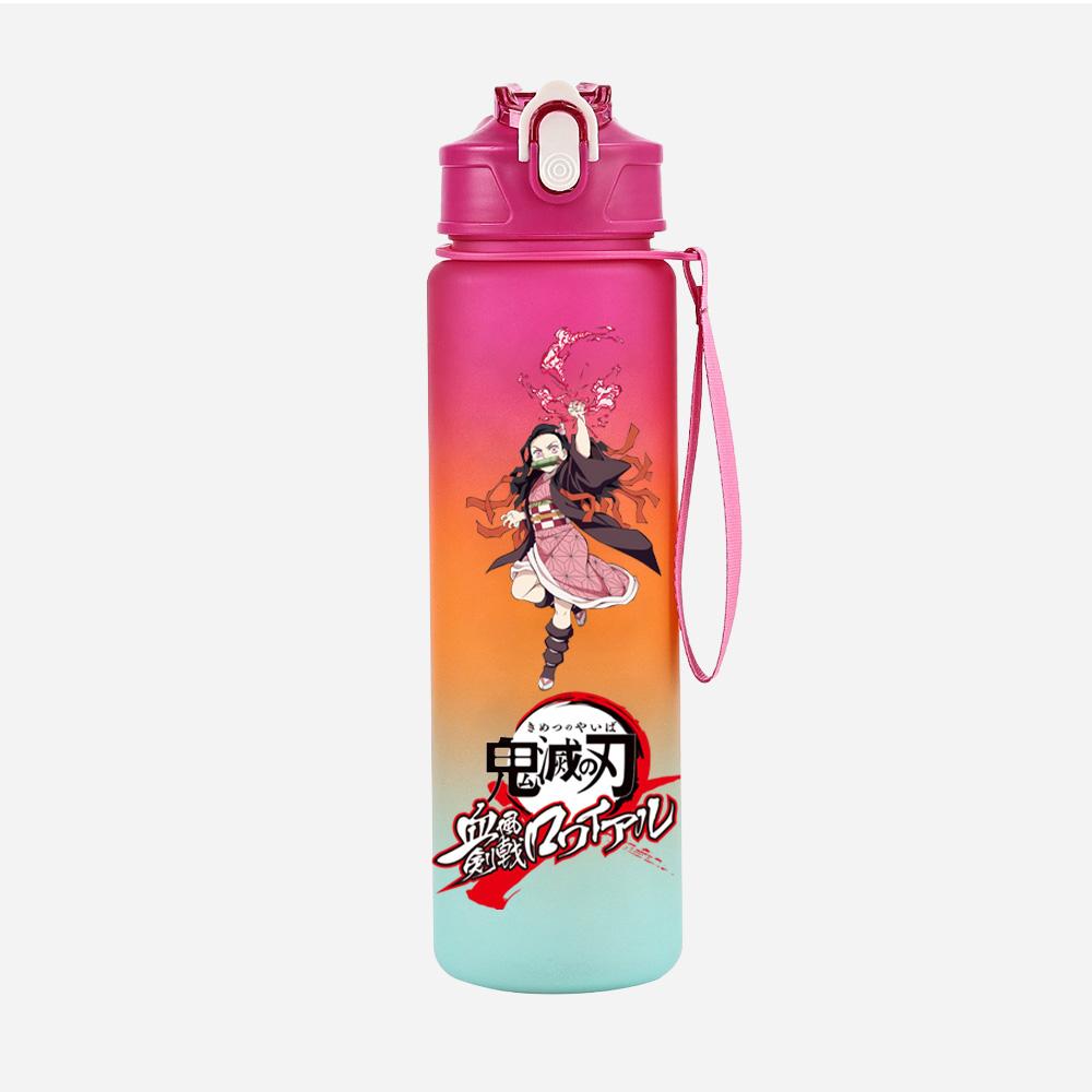 Anime Demon Slayer Printed Character Water Cup Demon Hunters Outdoor Portable Drinking Bottle for Boy Girl Gift