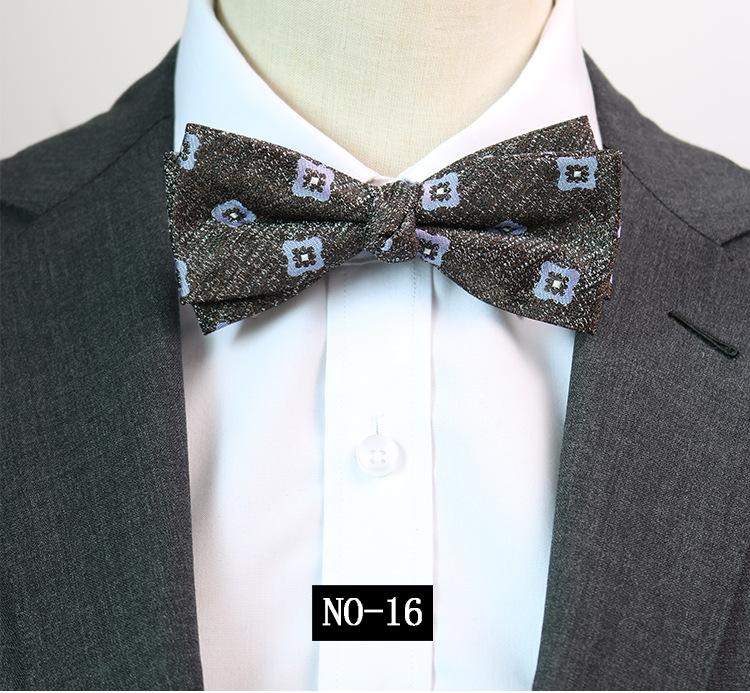 Узор Галстук-бабочка Мужской Банкетный Деловой Свадебный Жених Друг Жениха Джентльменский Костюм Студия Бордовый Темно-синий Бабочка