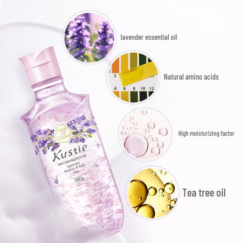 Kustie Lavender Petal Shower Gel Triple Pack