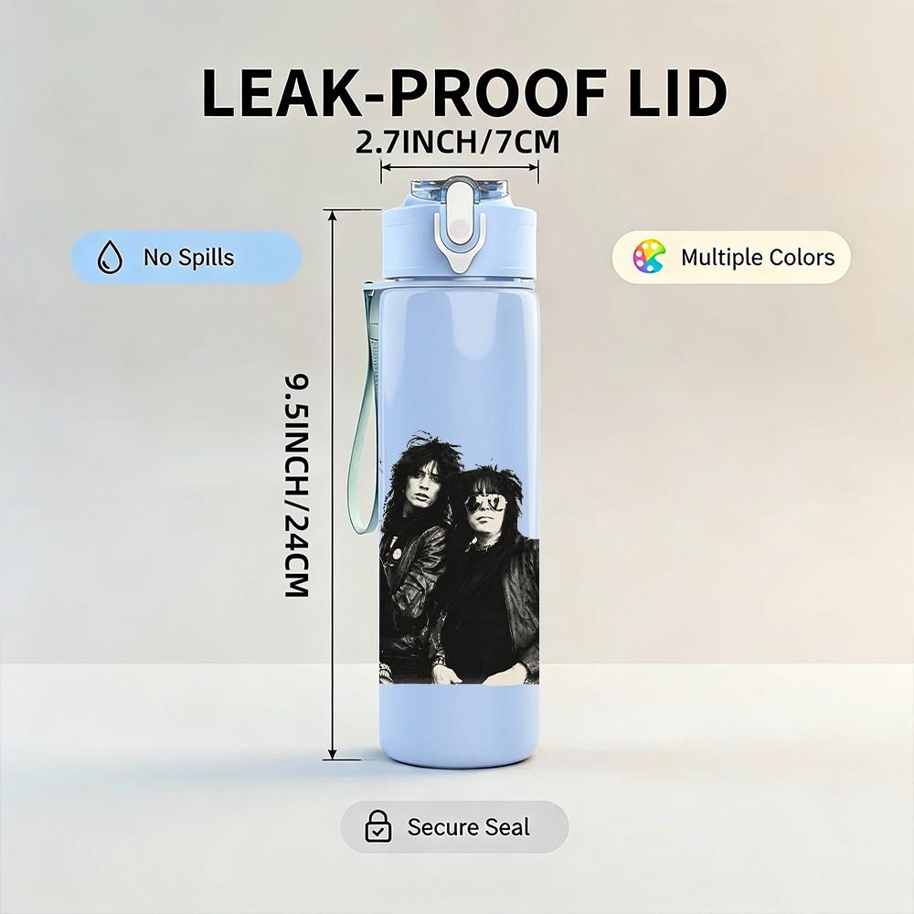 1PC Three Female Group 750ml sports water bottle leakproof straw lid outdoor office home