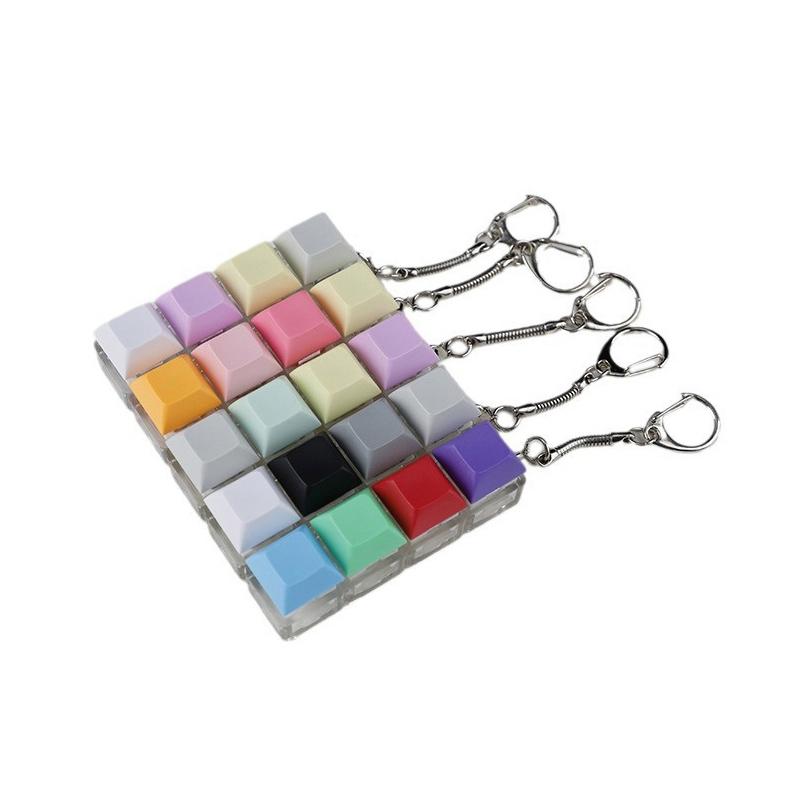 Механическая клавиатура с 4 клавишами, игрушка-брелок, вечеринка, снятие стресса, сделай сам, кнопка-фиджет, колпачок клавиши, игрушки-фиджеты для клавиатуры, клавиатура для пальцев