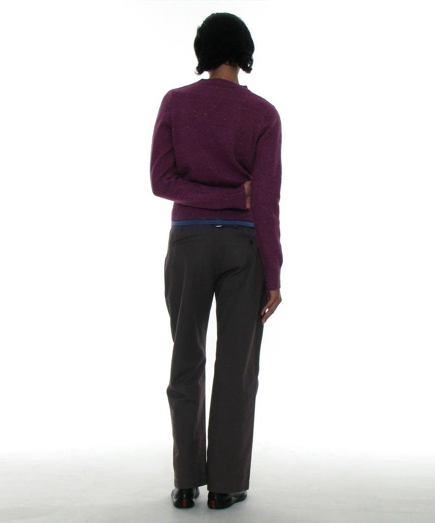 PARTIMENTO WOMEN Double Waist Chino Pants_Charcoal