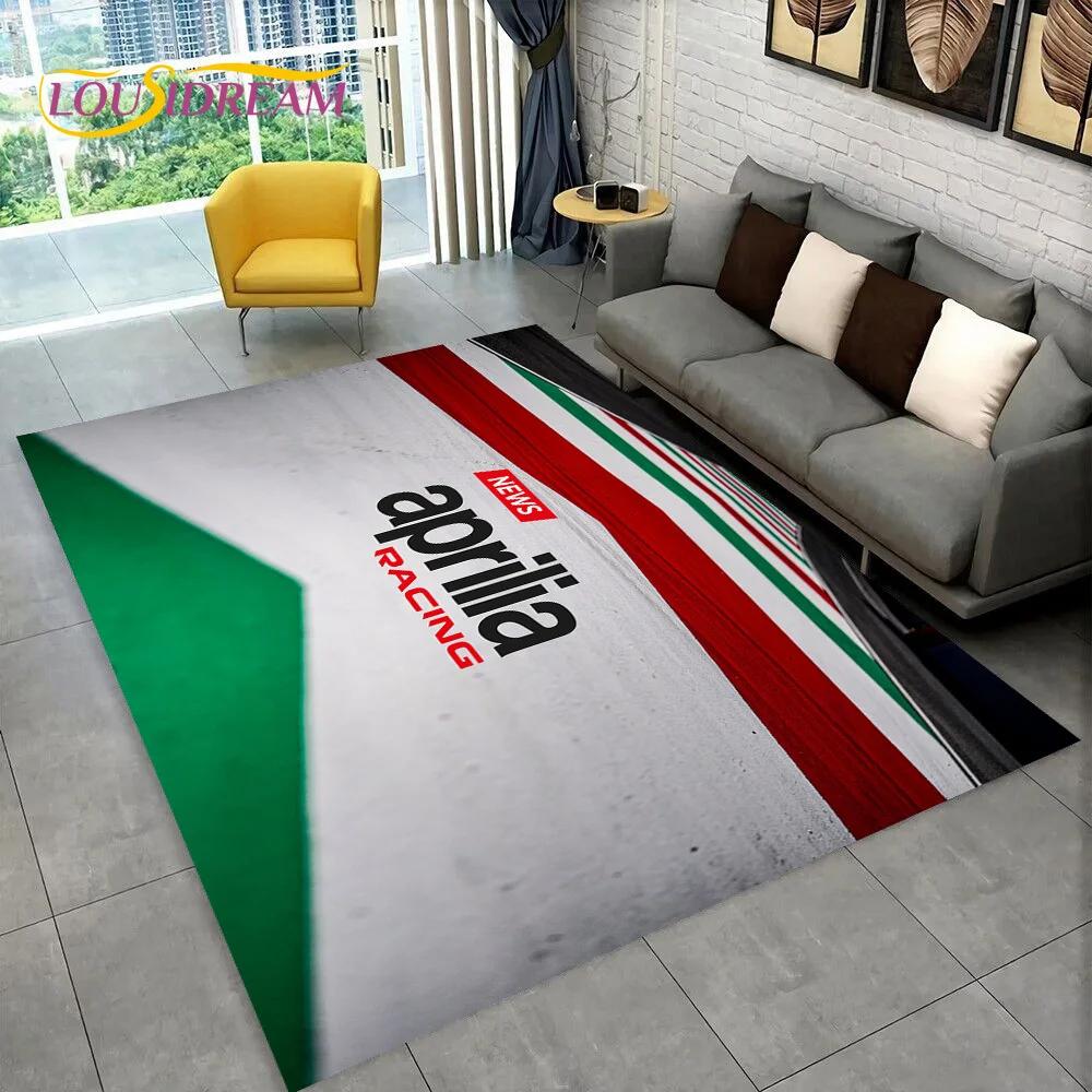 HD Ковер с логотипом мотоцикла Aprilia Racing для дома, гостиной, спальни, дивана, придверный коврик, декор, детский ковер, нескользящий коврик для пола 3D