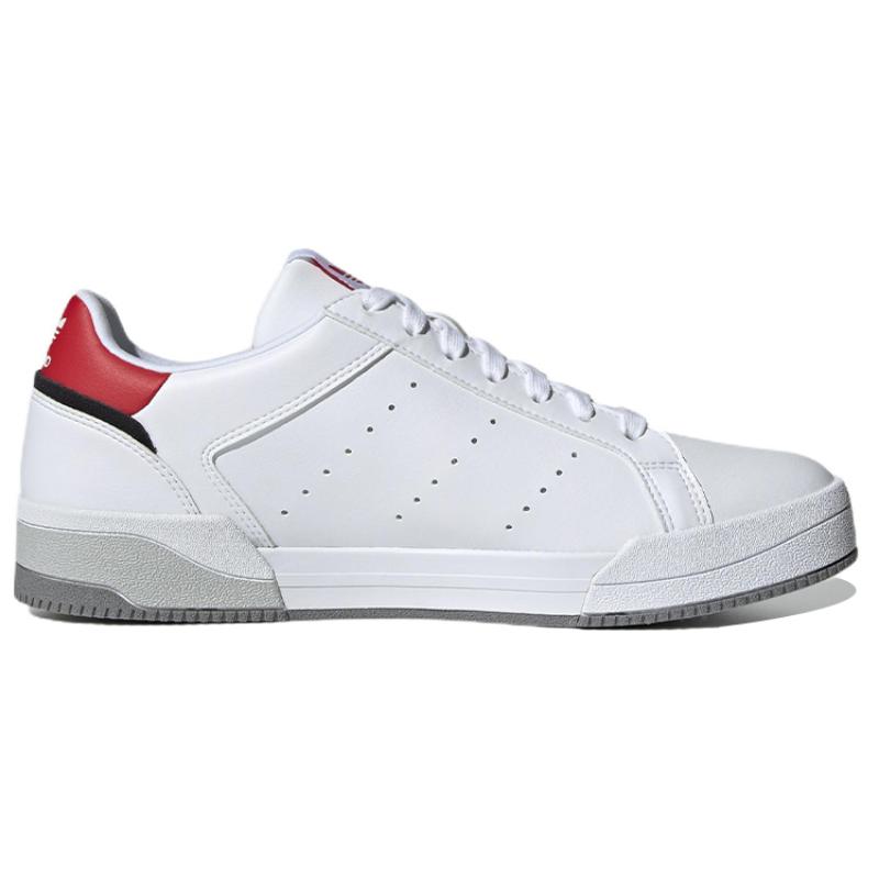 Adidas Originals Court Tourino Нескользящая амортизация Износостойкие низкие кеды для скейтборда Унисекс Бело-красные кроссовки GZ0815