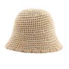 Hollow Women Visor Bucket Hat Breathable Fisherman Hat Korean Beach Straw Hat  Summer