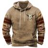 Mens 3D Printed Hoodie Streetwear Hip Hop Loose Fit Pullover Winter Casual Top