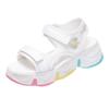 Summer Sandals Women's Summer New Rainbow Bottom Student Casual Sandals Velcro Thick Bottom Transport