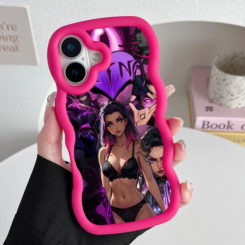 Valo Reyna Phone Case for iPhone 17 16 15 14 13 12 11 Air Pro Max Plus Red Soft TPU Wavy Edge Cover