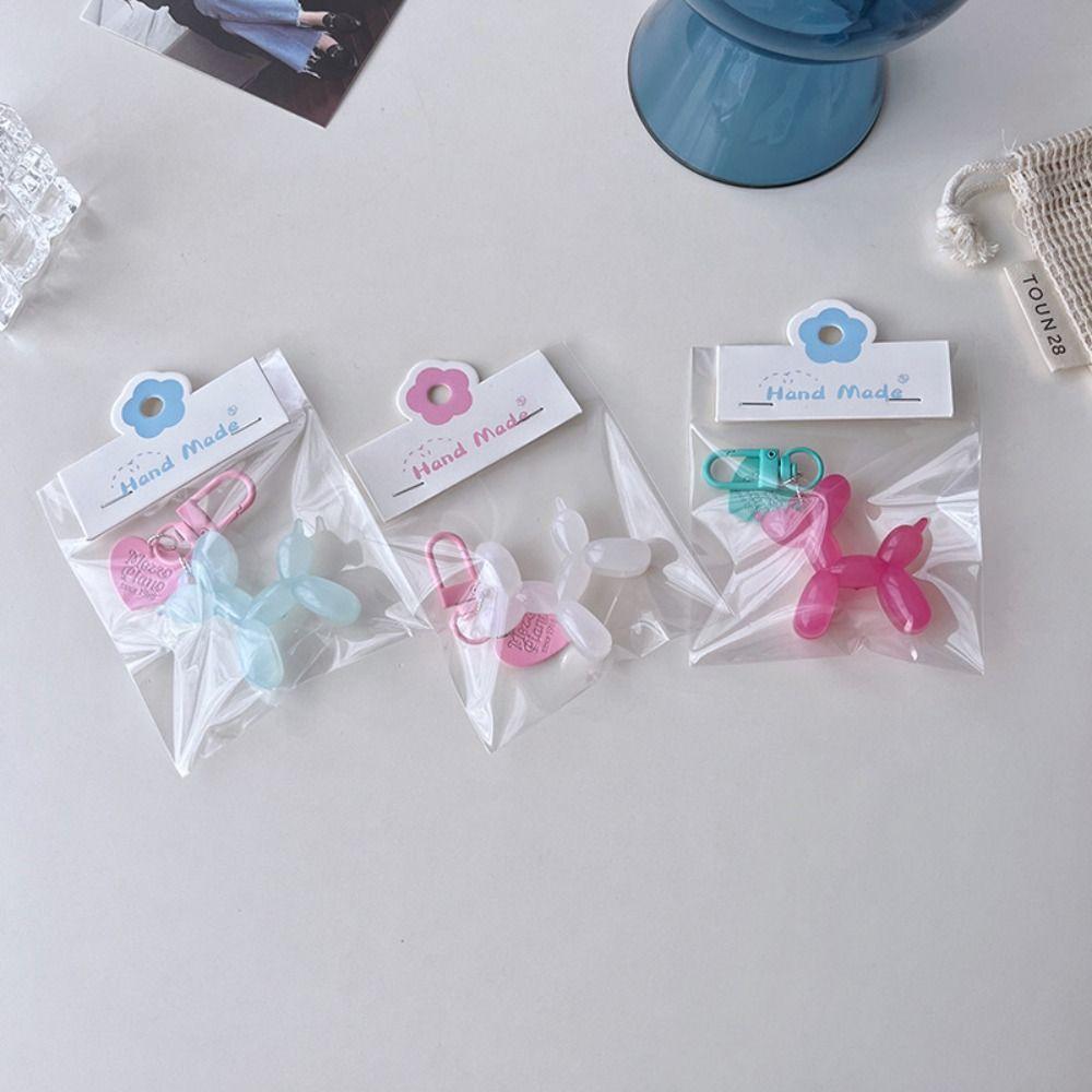 Dog Jelly Balloon Puppy Keychain Love Pendant Cartoon Puppy Pendant Creative   Women