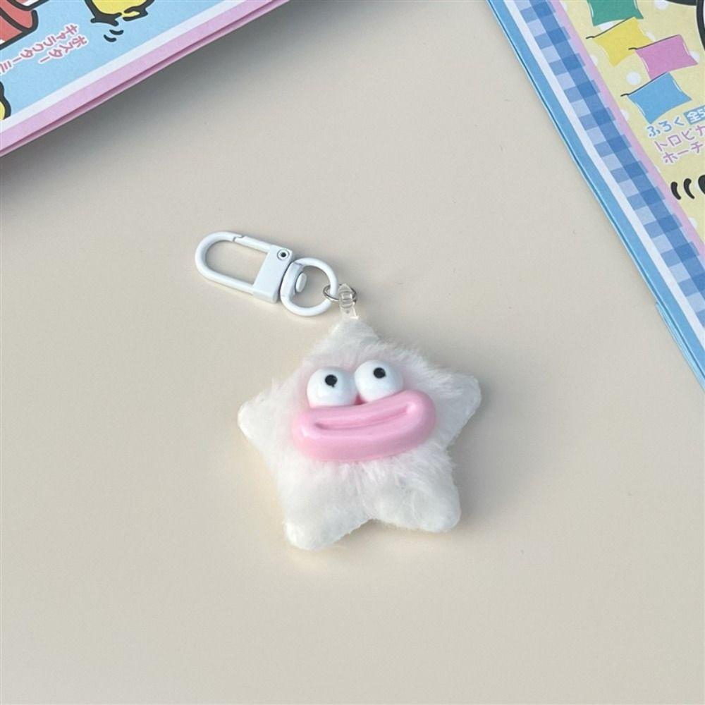 Мини Брелок для Ключей «Сосисочный Рот» Мультяшный Плюшевый Подвесок «Звезда» Модный Забавный Брелок «Звезда» Девочки