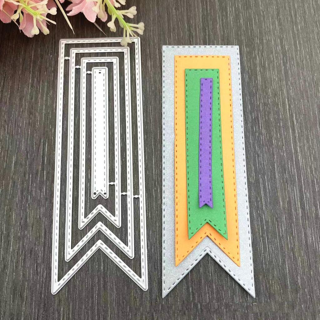 Тег Флаг Вырубные штампы Металлический Трафарет DIY Скрапбукинг Альбом Бумажная Карта Тиснение Ремесленный Декор Художественная Высечка Закладки Форма Рамки