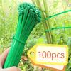 100 шт. Прочный зеленый садовый шнур-подвязка для растений, подходит для комнатных растений и благоустройства сада