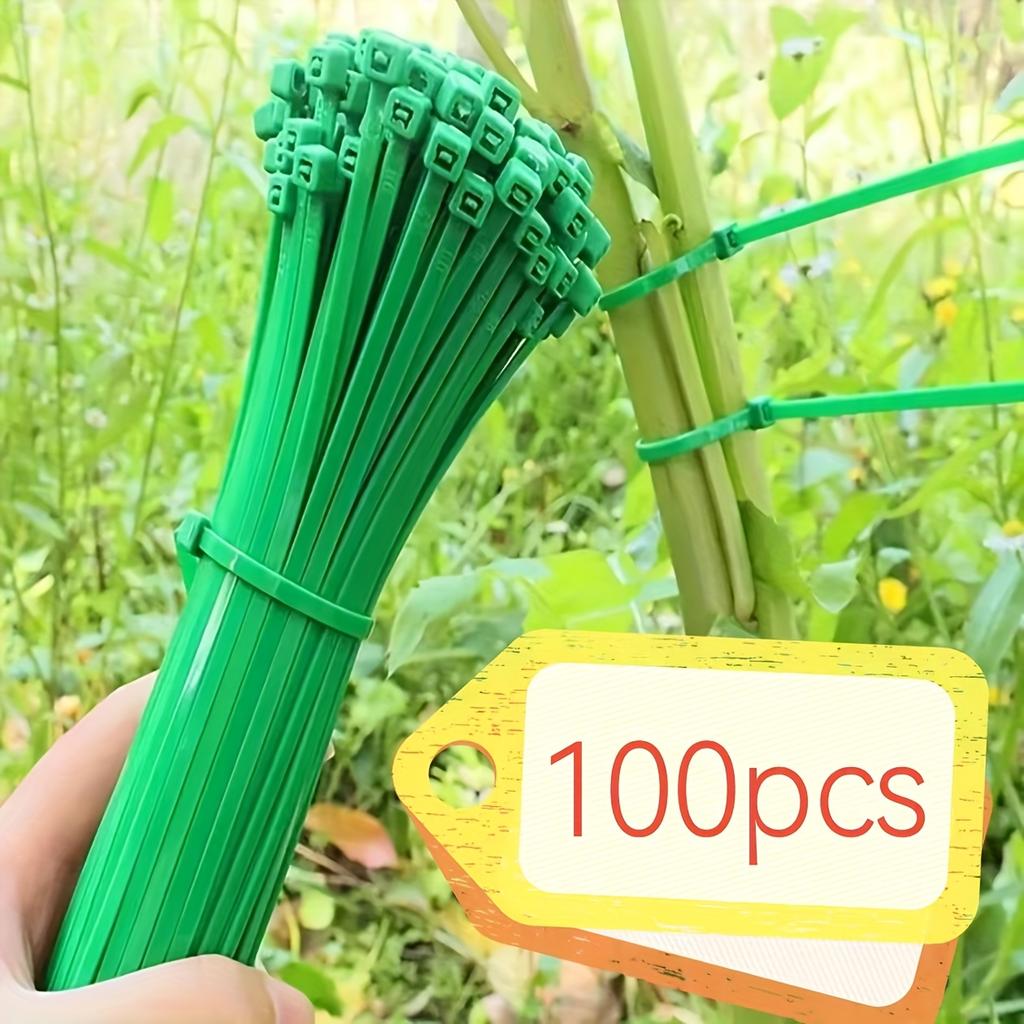 100 шт. Прочный зеленый садовый шнур-подвязка для растений, подходит для комнатных растений и благоустройства сада