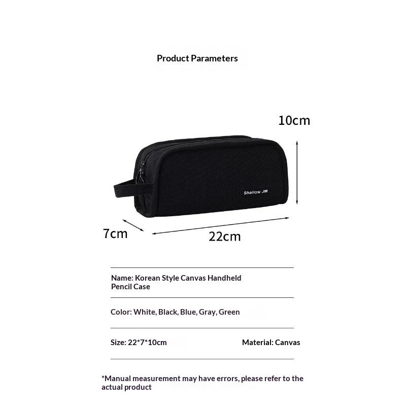 Large Capacity Pencil Case, Korean Style, Multi-functional Stationery Box, Children's Canvas, Simple and High-value.