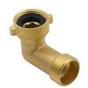 2PCS 90 Degree Garden Hose Elbow Connectors 3/4" Heavy Duty Hose Adapter with 4 O-rings Solid Brass Gooseneck Connector