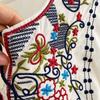 Holiday Retro Ethnic Embroidery Dresses Women Vintage V-neck Tassel Lace Up Dress Party Long Sleeve Fashion Long Dress Loose New