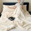 Modern Minimalist Drawstring Imitation Rabbit Fur Velvet Blanket Four Season Universal Thicken Nap Air Condition Blanket Fluffy