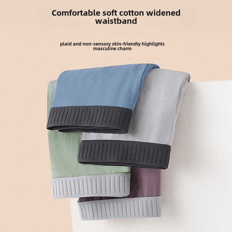 Мужские антибактериальные трусы-боксеры из чистого хлопка с графеном — средняя талия, удобные, дышащие, высокоэластичные.