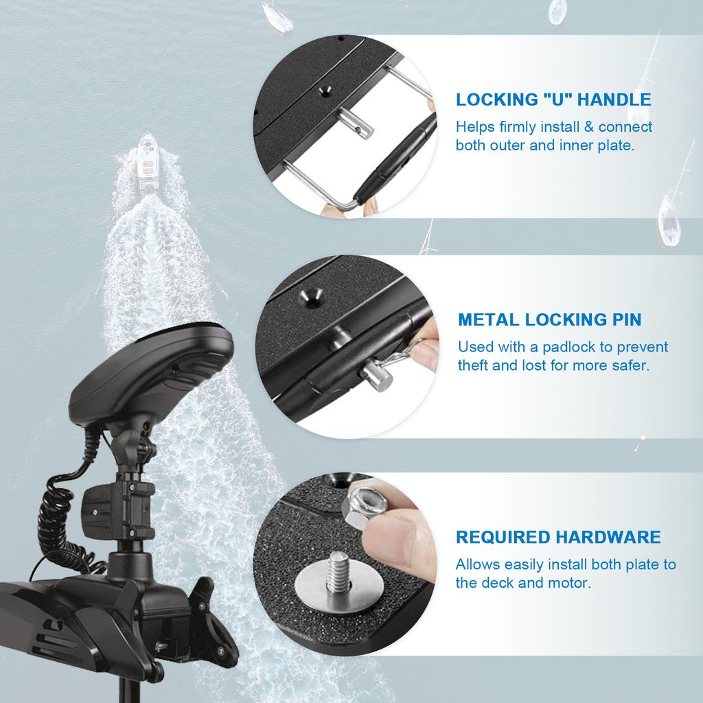 1854021 MKA-21 Quick Release Mount Bracket Compatible with Minn Kota Ulterra Terrova PowerDrive Trolling Motor Easy Install Hold