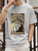 Retro Styled Cat Calling Out Prints TShirts Womens Summer Cotton Tops Loose ONeck Soft Short Sleeve T Shirts Casual Clothes