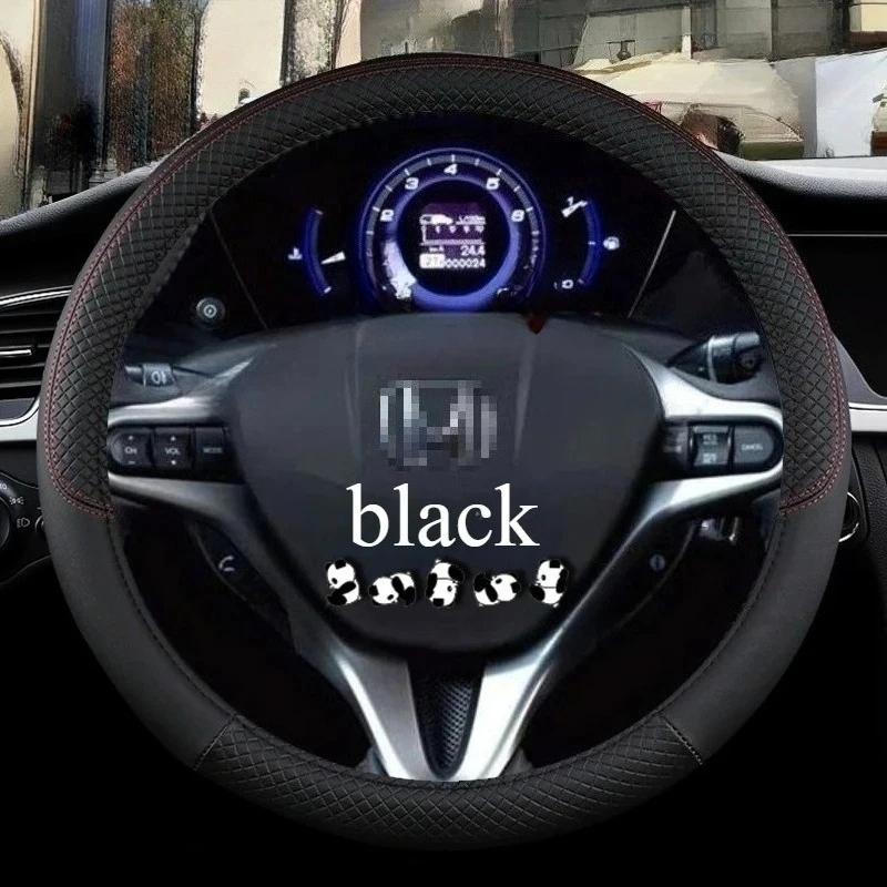 Чехол на руль автомобиля для Honda Civic 2004 2006 2007 2008 2009 2012 2013 2014 2015 из ПУ-кожи, нескользящий, Аксессуары, размер 38 см