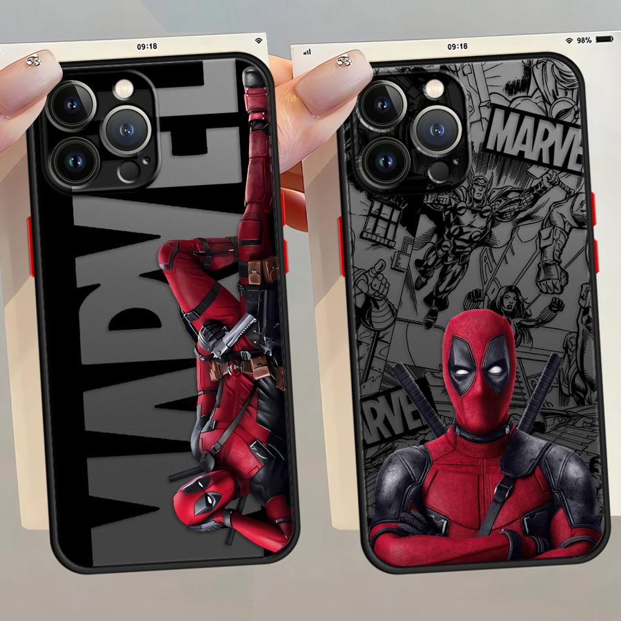 Чехол для телефона для iPhone SE 11 Pro Max 16 Pro XR XS X 15 Pro Max 14 13 Pro 12 Mini 7 8 SE 6s 16e ТПУ Чехол Marvel Дэдпул