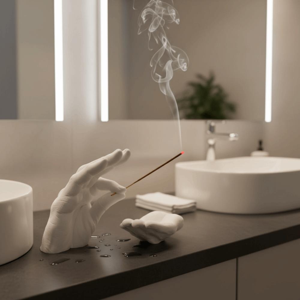 Resin Palm Shape Incense Holder Decorative Incense Stick Holder Gesture Ornament Spa
