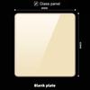 Hong Kong & Macau 13A British Socket with USB Fast Charging, Type-C, Gold Glass Panel, Three-Hole Square Pin