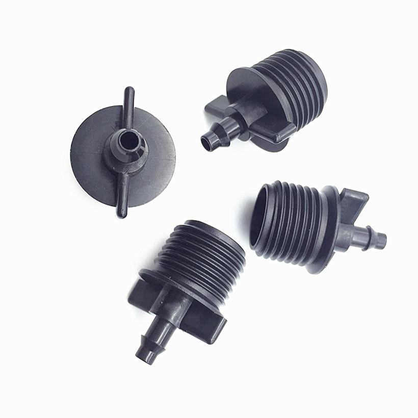 8 pcs 1/2 inch Thread to 4mm Barb Fittings Irrigation Switch Connector Joint Garden Micro Irrigation Parts X-over For 4/7mm Hose
