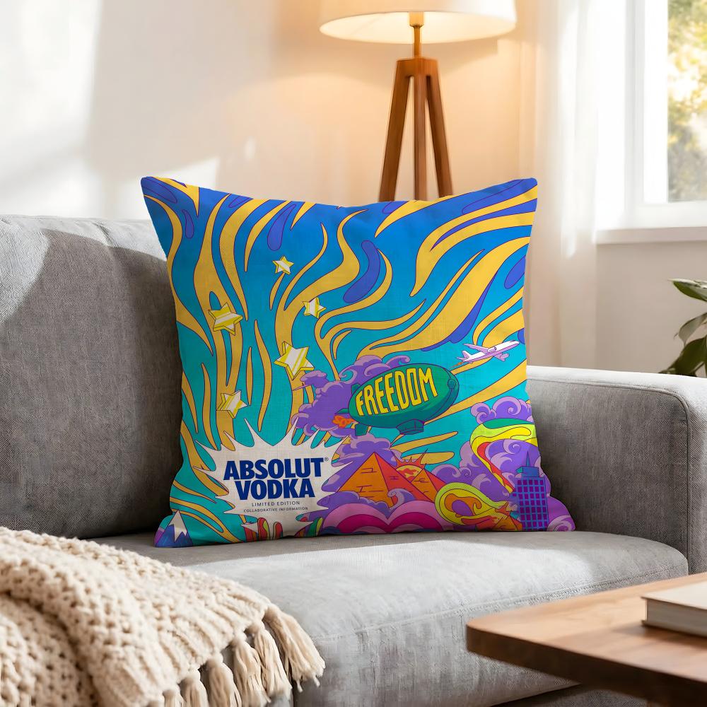 Brand Absolut Cushion Cover 1Pcs Decorative Covers Soft Cushion Case For Sofa Couch Decor 40X40 45X45 Pillowcases