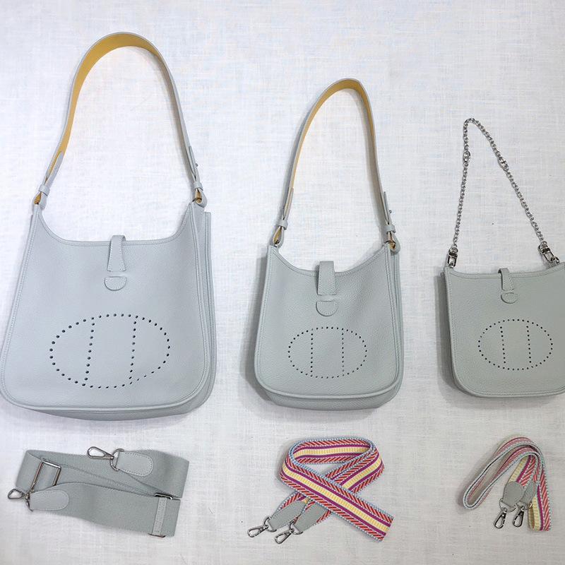 Сумка Evelyn из коровьей кожи первого слоя, женская сумка из натуральной кожи, сумка-ведро с узором личи, мини-повседневная на плечо/кроссбоди