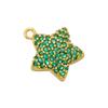 Starry Sky Theme Charms Small Star Cubic Zirconia Pendant for Jewelry Making, Heart-Shaped Pendant Jewelry Materials: VD1356