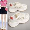 Summer Hollow Breathable Dad Shoes Women's Thick-soled Soft-soled Sports Shoes and White Sneakers