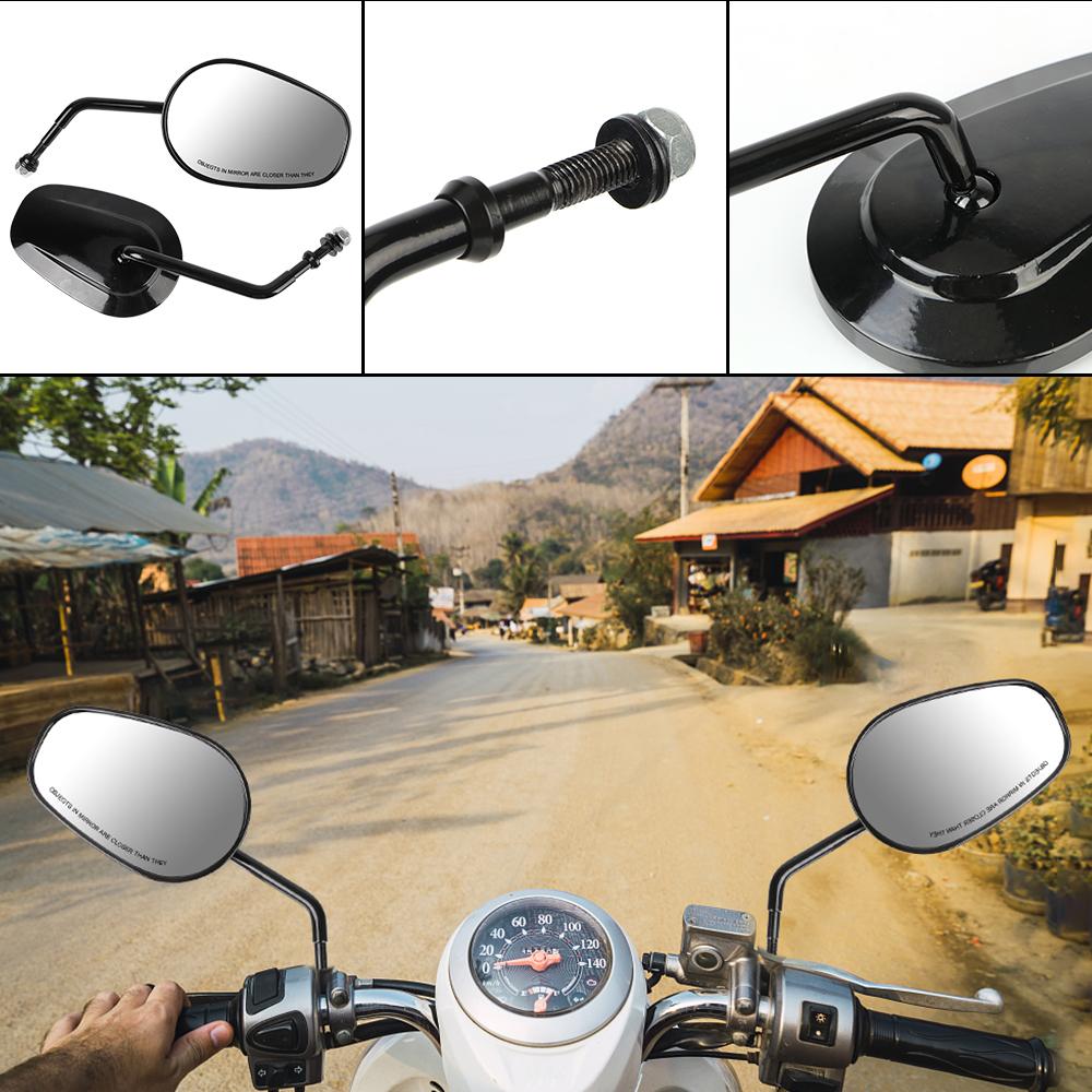 Для XL 883 1200 2 шт./пара деталей для модификации мотоцикла черное серебристое зеркало заднего вида для мотоцикла отражатель боковые зеркала