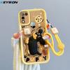 KEYSION Противоударный чехол для Infinix Hot 11 Play со шнурком, силиконовый милый 3D чехол для телефона с мультяшной куклой для Infinix Hot 9 10 Play