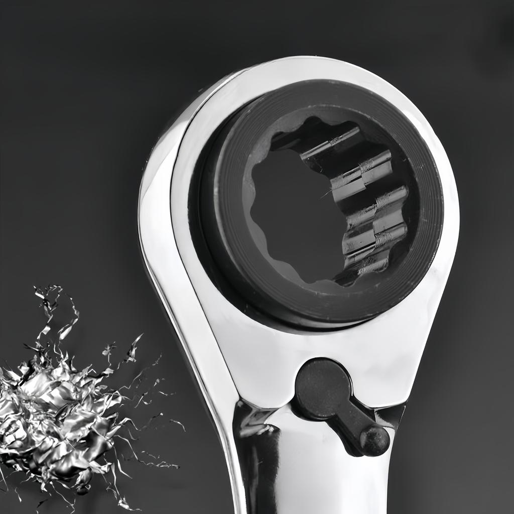 1 Лучший 4 72-зубцовый регулируемый храповый ключ с четырьмя вариантами использования, Быстрый ключ, кованый из CR-V, водонепроницаемый, устойчивый к ржавчине, из хром-ванадиевой стали, подходит для электрических работ