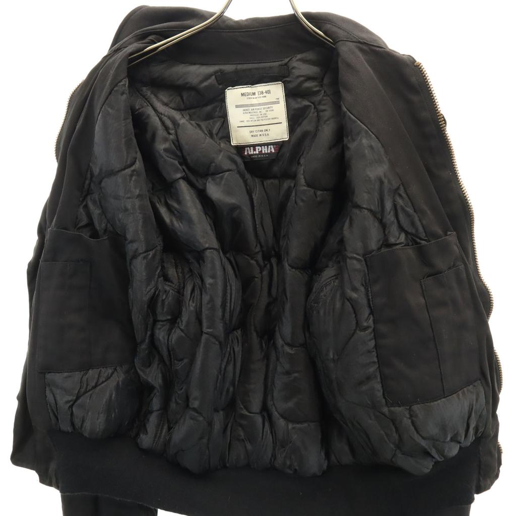 Alpha 90s Made In USA Old AIR FORCE Security Batting Jacket M Black Men's Used