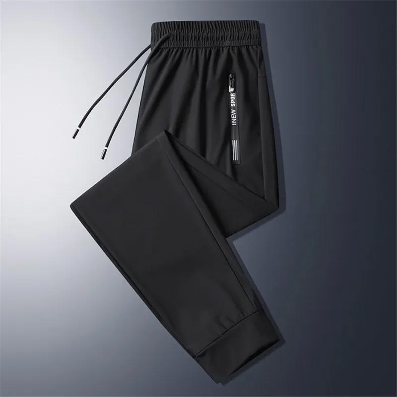 Летние крутые брюки мужские 8XL Plus Szie спортивные штаны модные повседневные эластичные брюки мужские большого размера 7XL летние брюки черные серые