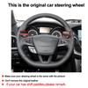 Hand Sewing Car Steering Wheel Cover Wrap For Ford Focus (RS | ST | ST-Line) 2015-2018 Kuga (ST-Line) Ecosport (ST-Line)