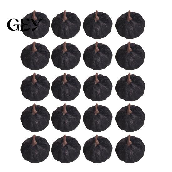 Rustic Autumn Home Decor 20 PCS Velvet Pumpkin Decorative Ornaments, Multi-Color Artificial Fall Harvest Pumpkins for Mantel Table Shelf, Farmhouse