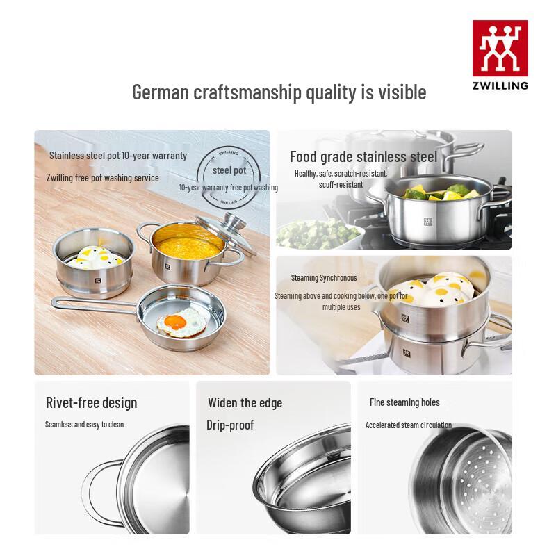 Zwilling 16cm Stainless Steel Baby Food Cookware Set