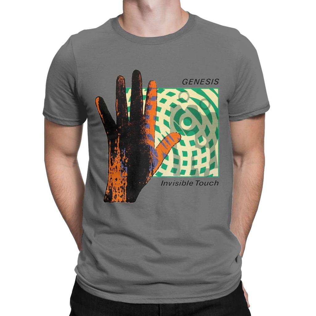 Футболки Genesis Invisible Touch для мужчин, винтажная футболка из чистого хлопка, футболка с круглым вырезом и коротким рукавом, идея для подарка, одежда