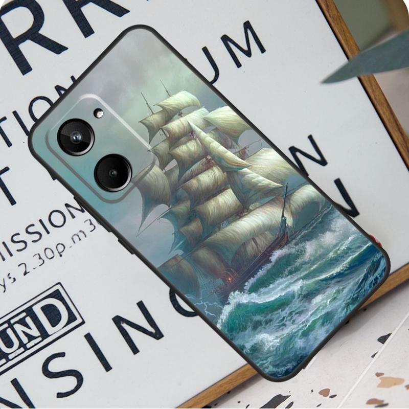 Парусная яхта Закат Для Realme 12 Pro Plus 9 10 11 GT5 C51 C31 C67 C55 C53 C35 C33 C30 C21Y C25s GT Neo 6 Чехол