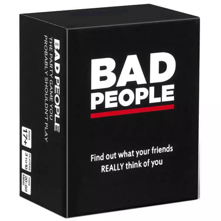 BAD PEOPLE Card Game Full English Version Family Party Board Game for Adults 3-10 Players