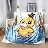 1PC Pokémon Psyduck Pattern Blanket Warm Soft Fluffy Kids and Adult Sofa Bed Throw Blanket Suitable Outdoor Travel Camping