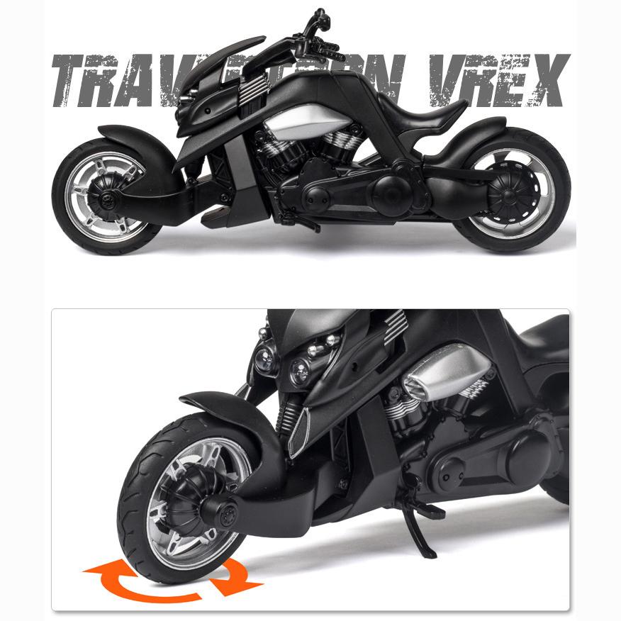 1:12 Scale Tyrannosaurus Rex V-REX Alloy Racing Motorcycles Model, with Simulation Street Motorcycle Model Collection