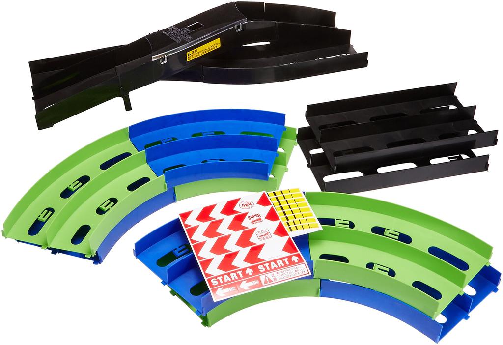 Tamiya Mini 4WD Special Sale Mini 4WD Oval Home Circuit 3D Lane Change Type 69569 (Light Green/Blue)